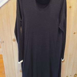 Knit, turtleneck dress.